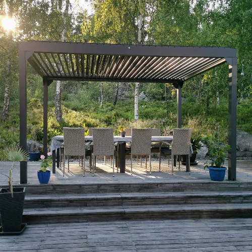 Pergola Premium 4x3m | Öppningsbara lameller | Metalcraft